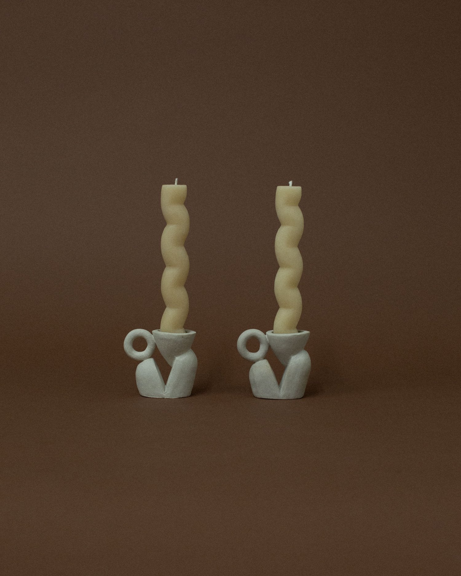 Natural Bloom Candle Holder Pair