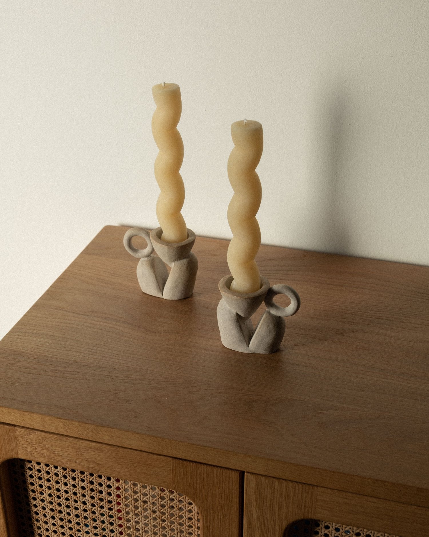 Natural Bloom Candle Holder Pair