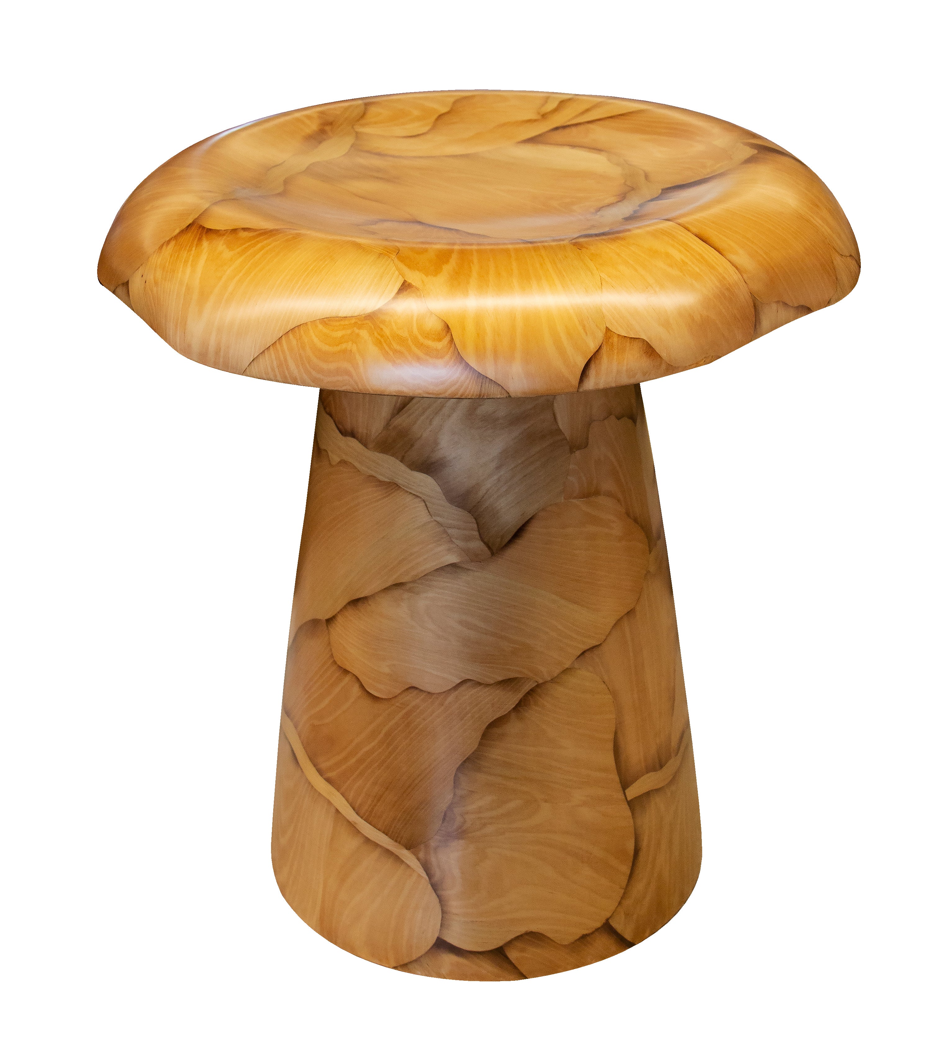 Marquetry Mushroom Stool